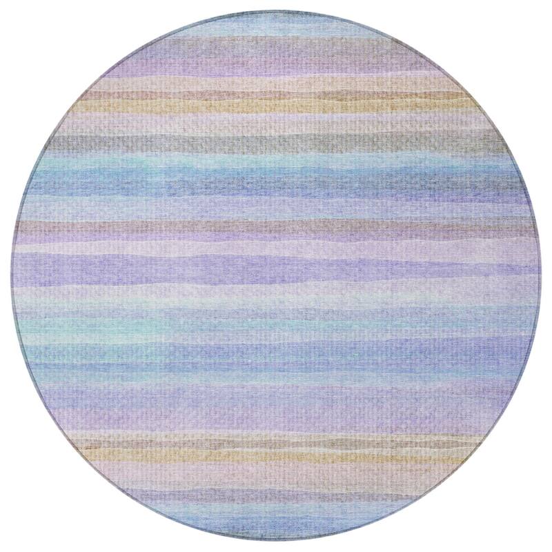 HomeRoots Striped Transitional Rectangle Outdoor Rug