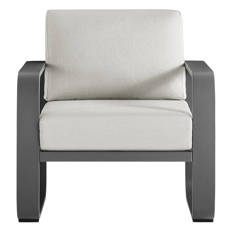 Spruce & Spring Outdoor Patio Furniture Set Aluminum Sofa Accent Chair