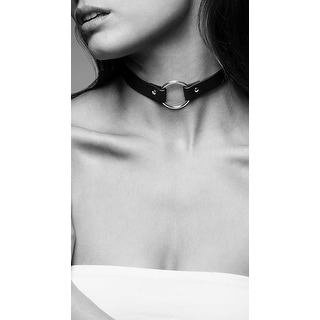 Shop Bijoux Black Ring Choker One Size Fits Most Overstock