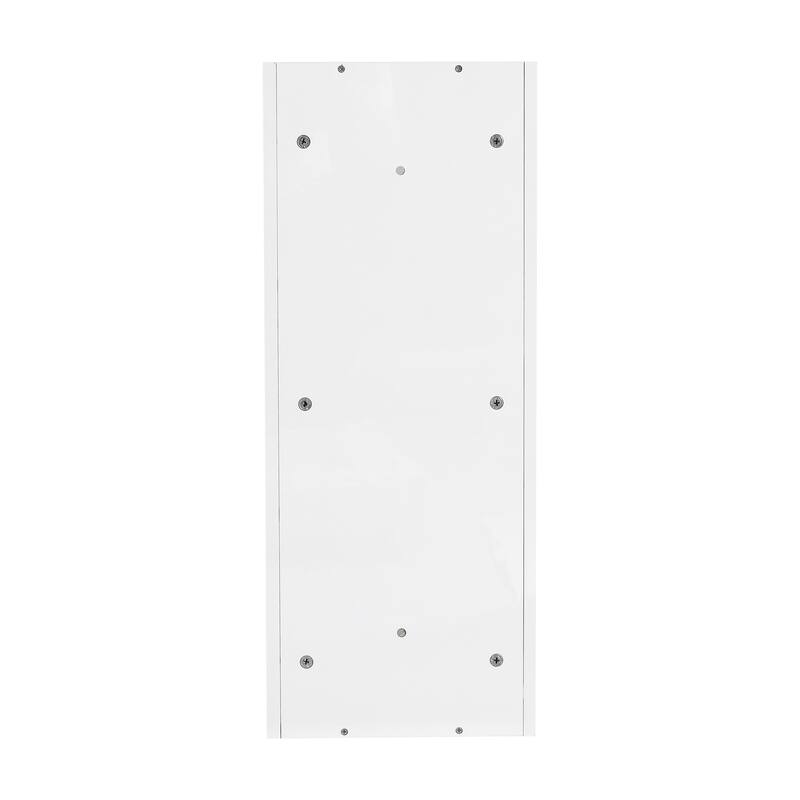 Wall Mounted Cabinet Floating Side Cabinet with Towel Shelf, Modern Storage Rack with 3 Adjustable Shelves