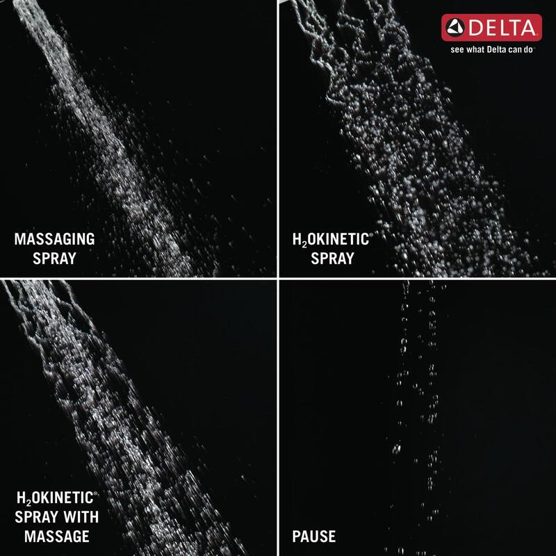 Delta In2ition 2.5 GPM Multi Function Shower Head with H2Okinetic and