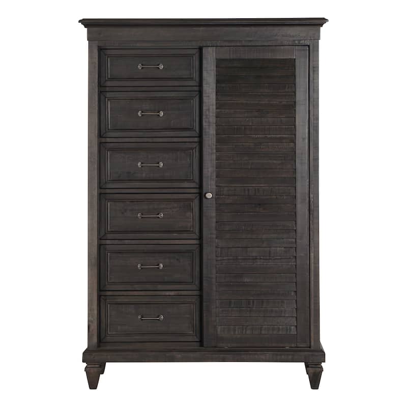 Magnussen Home Calistoga Weathered Charcoal Gentleman's Chest - 8-drawer