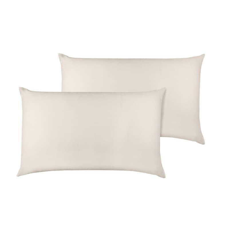 Organic Cotton Pillowcase Pair Zipper Closure 300TC GOTS Certified Super Soft and Breathable Fabric