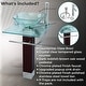 preview thumbnail 7 of 14, Bohemia Glass Pedestal Sink 23.6 Inch with Chrome Faucet and Towel Bar Renovators Supply