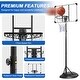 preview thumbnail 2 of 12, 7.5 to 9.2FT Height Adjustable Portable Basketball Hoop System Stand
