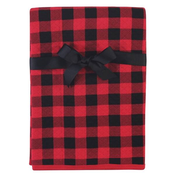 slide 1 of 1, Hudson Baby Infant Boy Quilted Multi-Purpose Swaddle, Receiving, Stroller Blanket, Buffalo Plaid 1-Pack, One Size One Size - Buffalo Plaid 1-Pack