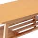 Gala 47 Inch Modern Wood Coffee Table with Open Bottom Shelf, Natural Brown