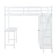 preview thumbnail 6 of 27, Multi-Functional Twin Size Loft Bed with Wardrobe and Desk, Sturdy Construction & Safety Guaranteed, Maximized Space, White