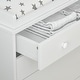 preview thumbnail 4 of 7, Premium White 5-Drawer Dresser with Baby Changing Table by Kerrogee - 47.2"L