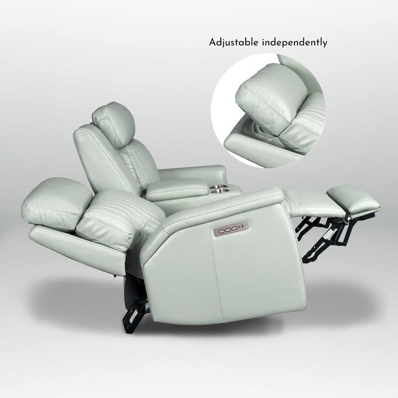 73'' Leather Zero Gravity Power Reclining Loveseat with Power Headrest and Power Lumbar,USB&USB-C Port