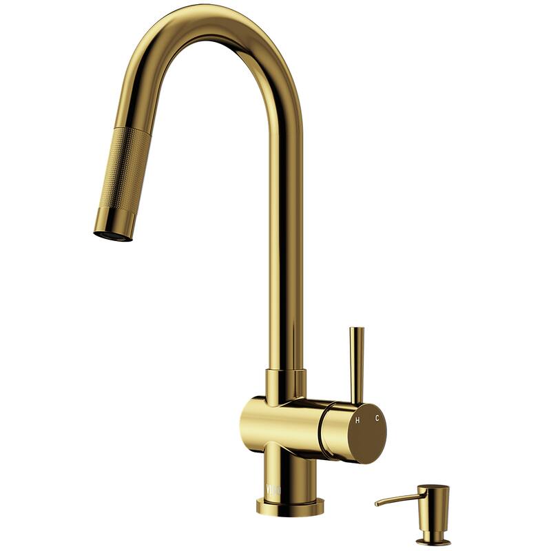 VIGO Gramercy 17" H Single Handle Pull-Down Spout Kitchen Faucet
