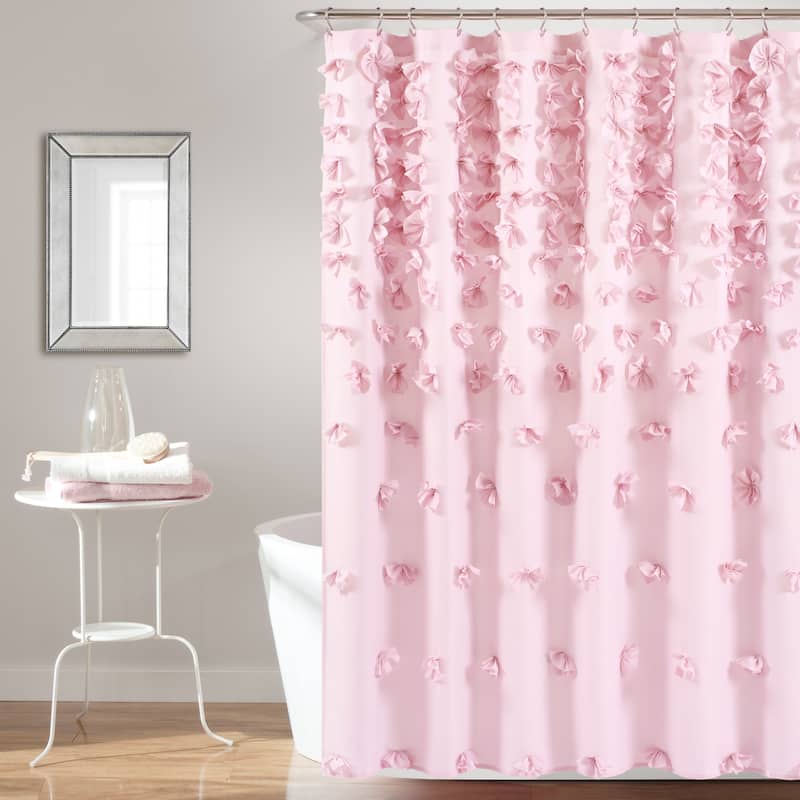 Silver Orchid Sterling Polyester Shower Curtain - Lilac