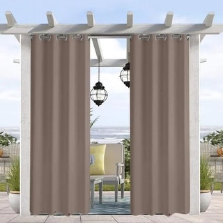 Pro Space Taupe Grey Grommets Blackout Curtain 50
