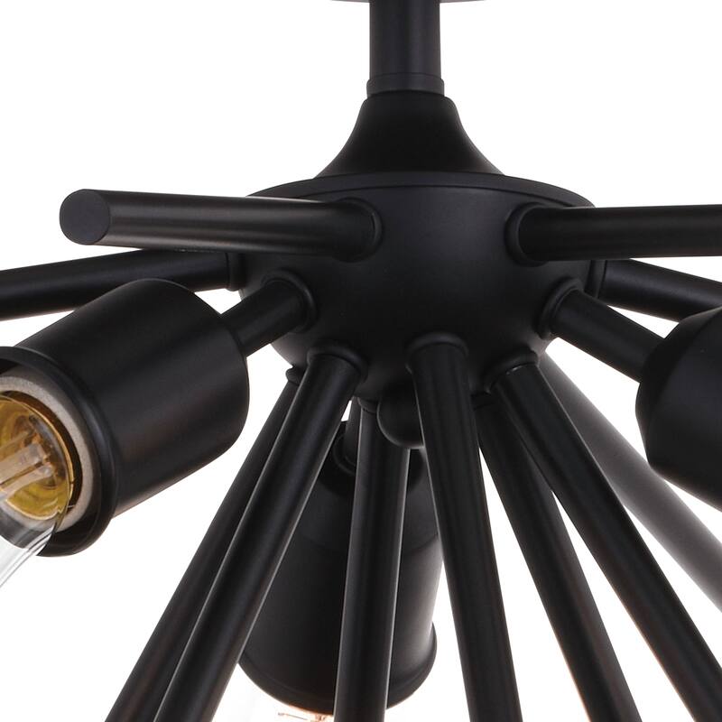 Estelle 17-inch Mid-century Modern Sputnik Semi-flush Ceiling Light