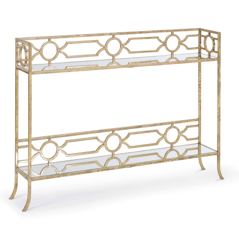 Regina Andrew 30-1033 Geometric Shelf Console Table - One Size (Clear - One Size)