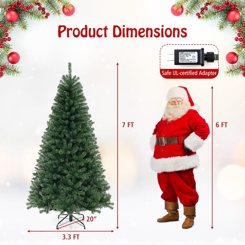 Gymax 6/7/8 FT Christmas Tree w/568/830/1182 PVC Branch Tips - See Details