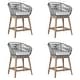 preview thumbnail 14 of 69, Tutti Frutti Solid Eucalyptus Wood and Rope Outdoor Patio Counter or Bar Height Barstool