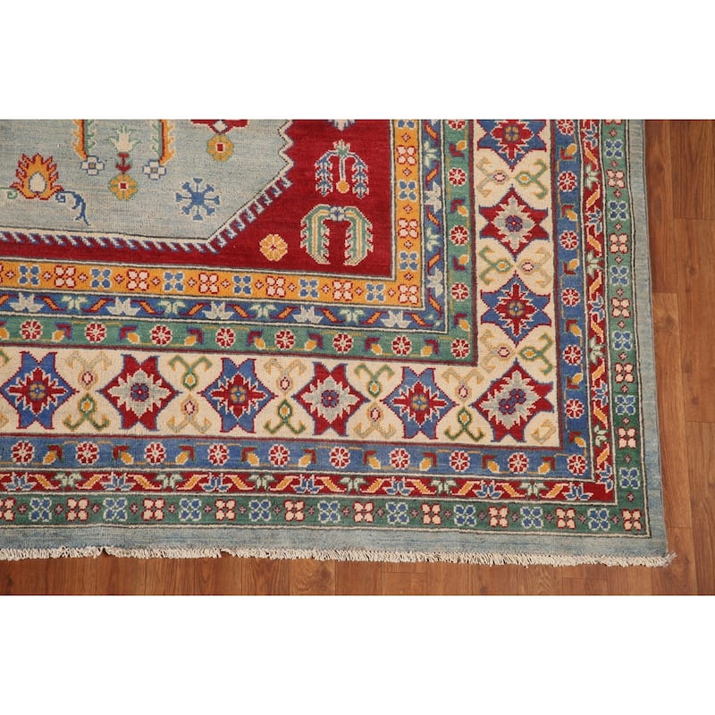 Geometric Kazak Large Oriental Area Rug Handmade Wool Carpet - 9'9" x 16'2"