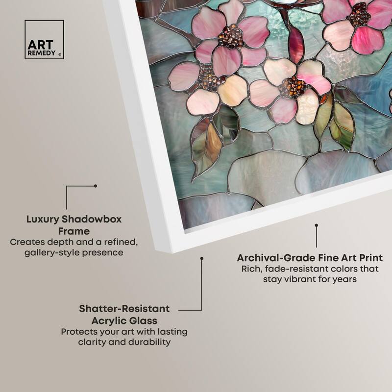 Shimmering Spring Blossoms II Shadowbox by Art Remedy