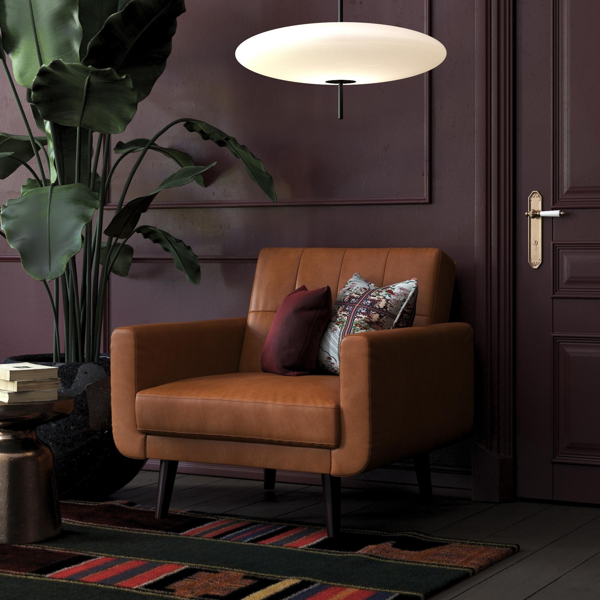 Avenue greene fania faux best sale leather modern chair