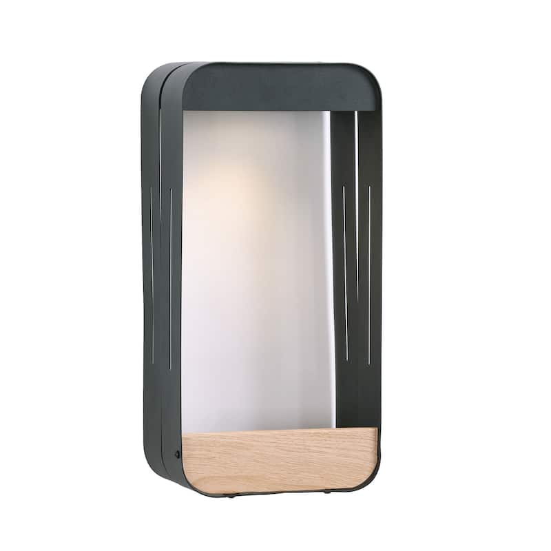 Modern Solar Rectangle Frame Integrated LED Sensor Outdoor Wall Light