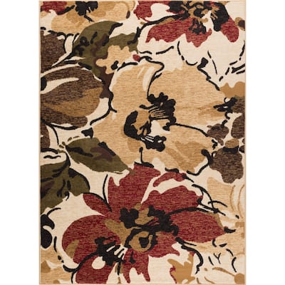 Lagoon Modern & Contemporary Floral Indoor Area Rug