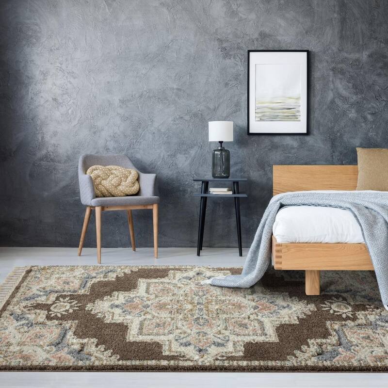 Luxe Weavers Indoor Southwestern Area Rug Boho Fringe Floor Cover