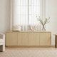 preview thumbnail 51 of 71, Wave Textured Modern Sideboard Cabinet