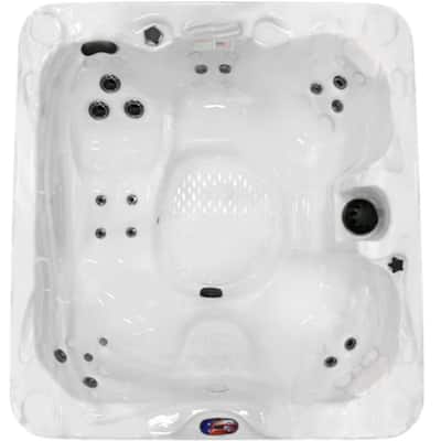 Dual Voltage 6-Person 18-Jet 110v-240v Plug and Play Acrylic Lounger Standard Hot Tub with Ozonator and Titanium Heater