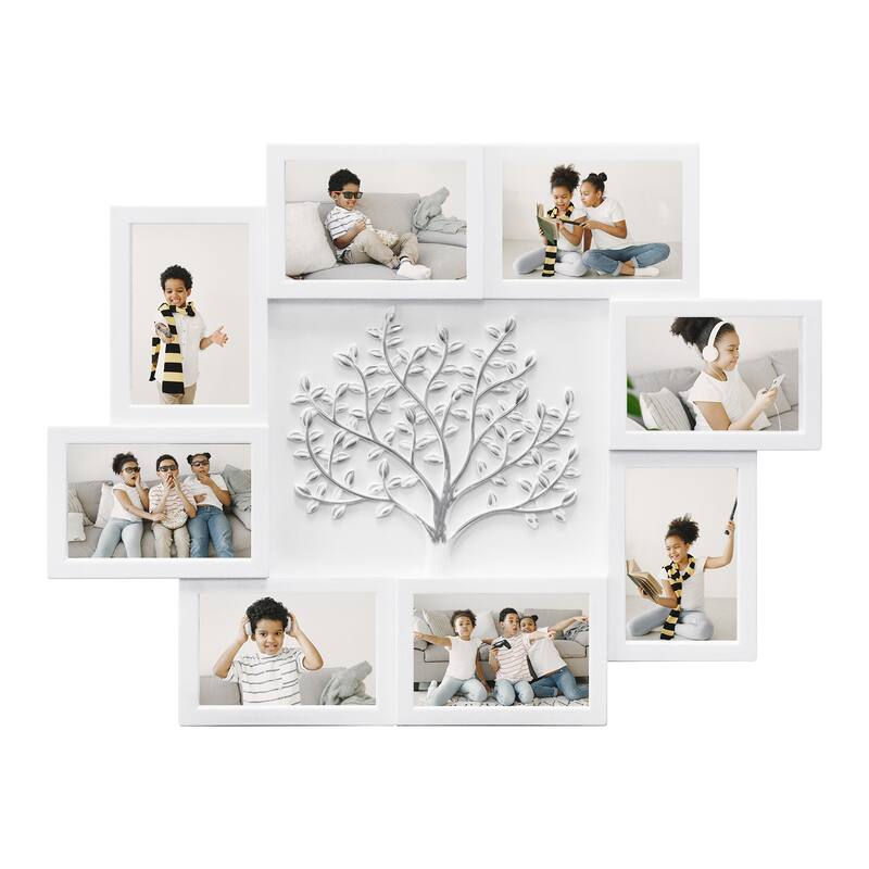 HELLO LAURA 8 Opening 4x6 Picture Frame Collage Family Tree Wall Hanging