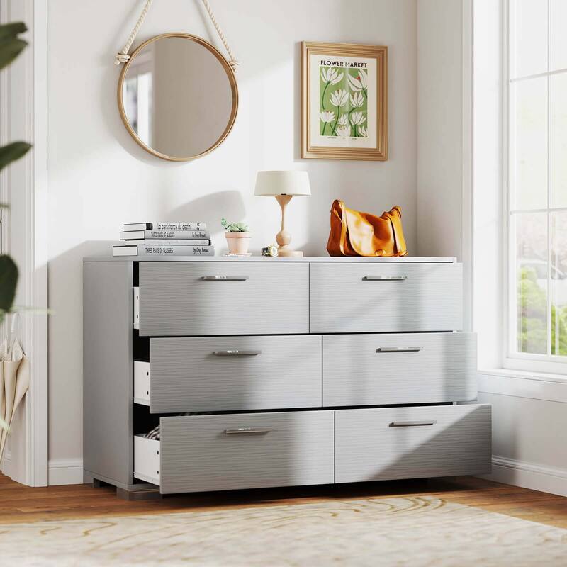 Costway 6 Drawer Storage Cabinet with Metal Legs & Handles - See Details