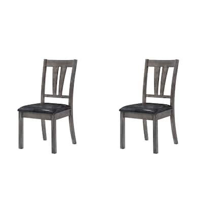 Retro Fan Back Dining Chair - Wooden Seat, Modern Side Chair for Kitchen, Farmhouse Accent Chair - 40