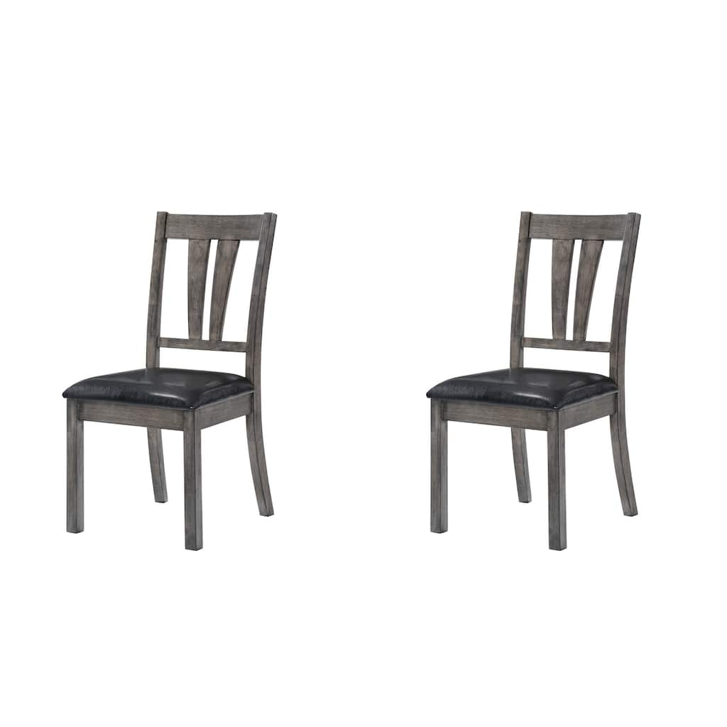 Retro Fan Back Dining Chair - Wooden Seat, Modern Side Chair for Kitchen, Farmhouse Accent Chair - 40