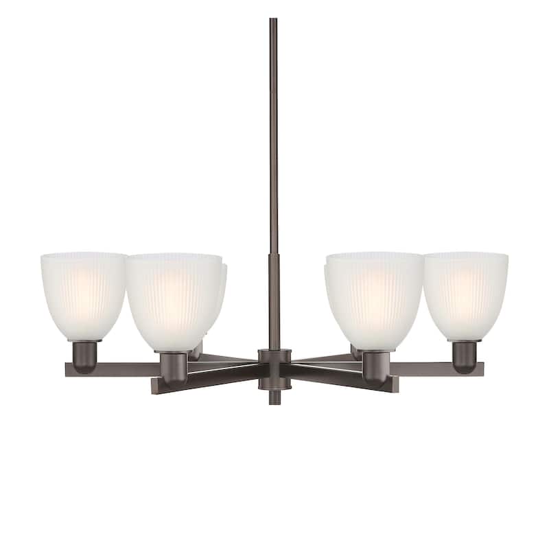 Innovations Lighting 716-6CR-11-36 Castile Chandelier Castile 6 Light - Oil Rubbed Bronze / White