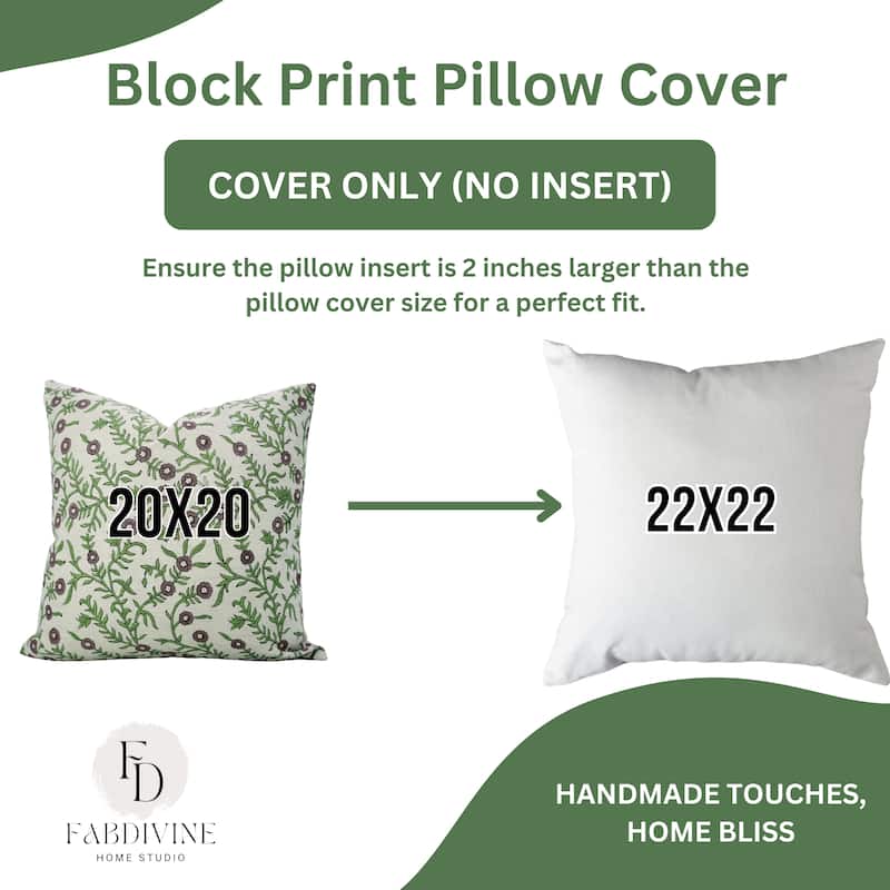 Fabdivine Cozy Floral Cushion Cover for Couch, Fall Gift Farmhouse Throw Home Décor 18x18 Inches Linen Pillowcase, Shehjan