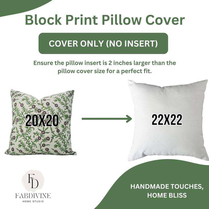 Fabdivine Cozy Floral Cushion Cover for Couch, Fall Gift Farmhouse Throw Home Décor 26x26 Inches Linen Pillowcase, Shehjan