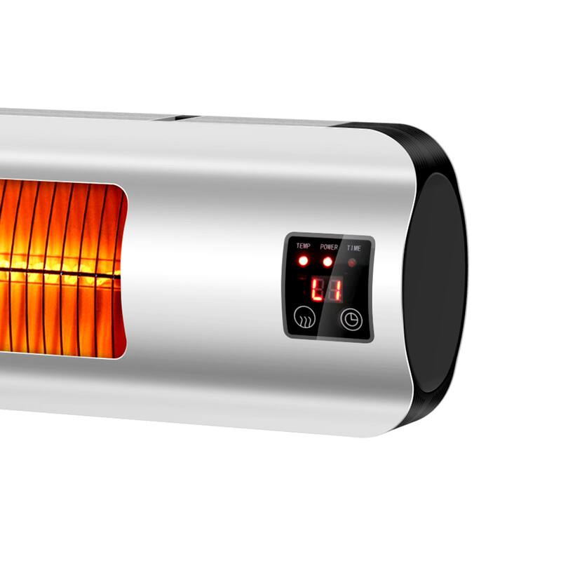 1500W Wall-Mounted Electric Heater Patio Infrared Heater with Remote Control - 23.23 in. L x 6.57 in. W x 6.97 in. H