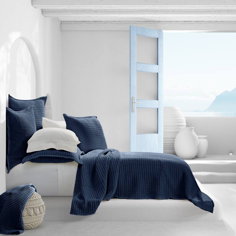 Pebble Beach Coverlet Quilt - Indigo - Full - Queen