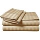 preview thumbnail 5 of 20, Luxury 500 Thread Count Egyptian Cotton Solid or Striped Sheet Set California King - Wheat (Damask Stripe)
