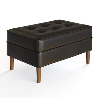 Bloomfield Vegan Leather Rectangular Ottoman