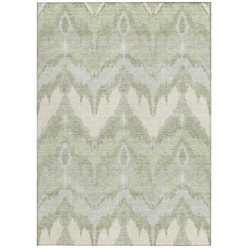 HomeRoots Ikat Transitional Rectangle Outdoor Rug