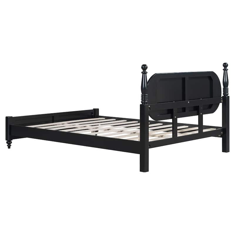 Christopher Knight Home - Alderwick Modern Upholstered Headboard Wood Low-Profile Platform Bed with Slatted Support