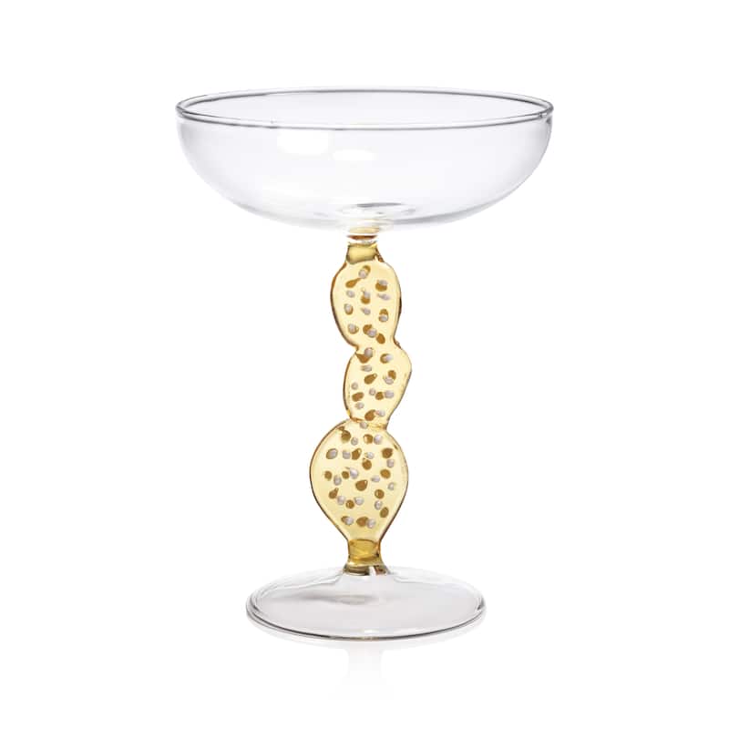 Climbing Cacti Tequila Cocktail Glasses, Set of 4 - Mellow Yellow