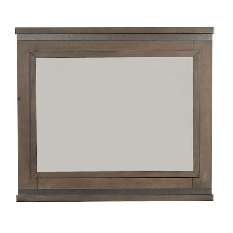 Thornwood Hills Rock Beaten Gray with Saw Cuts Mirror - Grey