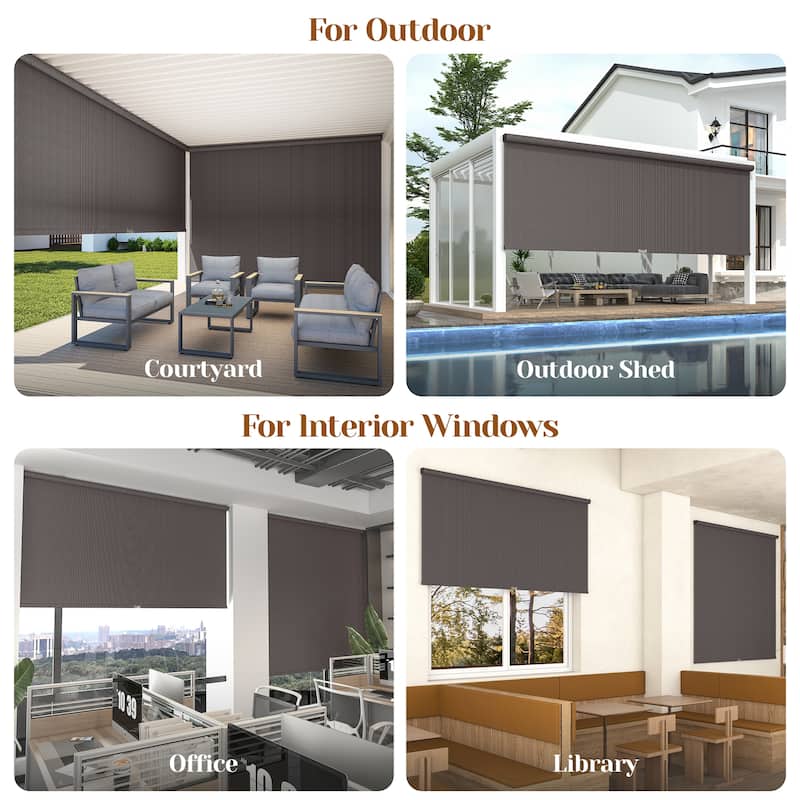6' x 8' Outdoor Roller Shades