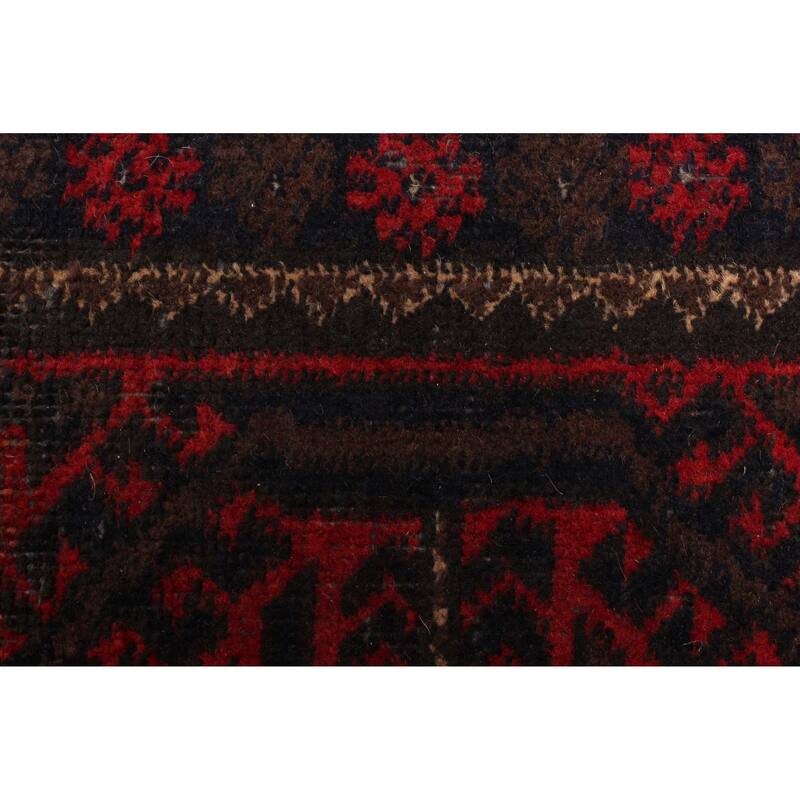 ECARPETGALLERY Hand-knotted Baluch Dark Navy Wool Rug - 3'3 x 6'5