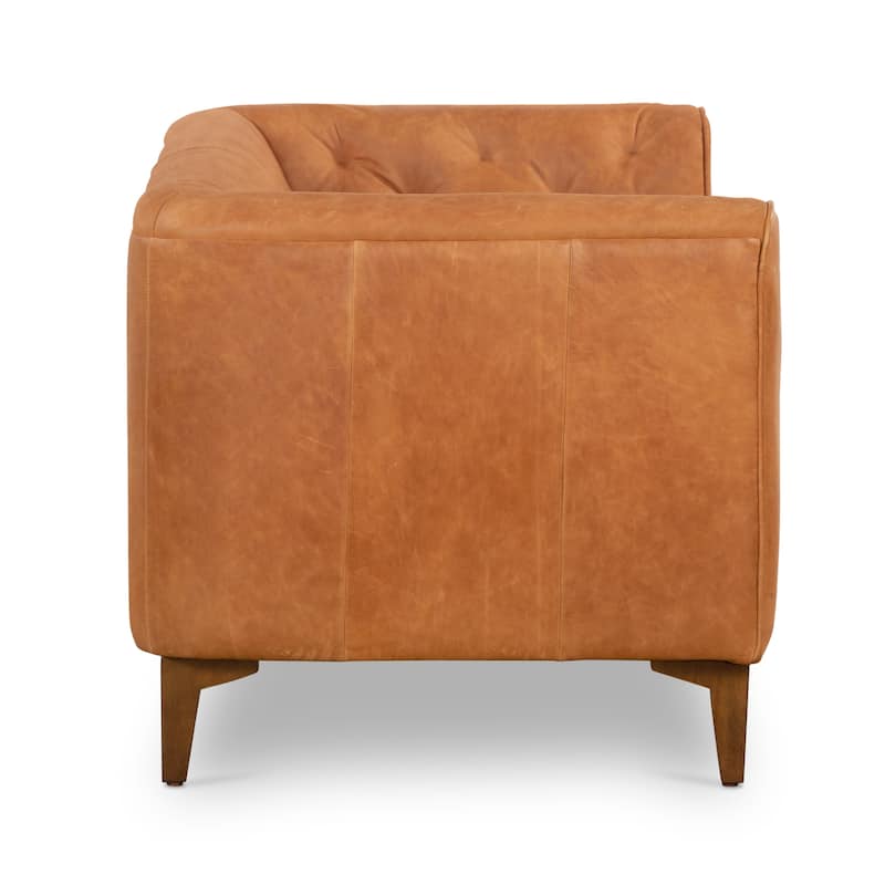 Poly & Bark Essex 74" Apartment Sofa - Full Grain Genuine Italian Leather