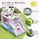 preview thumbnail 10 of 9, Costway Macron Pastel Bounce House with Slide Basketball Hoop Boxing