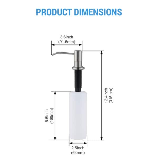 dimension image slide 0 of 5, WOWOW Soap Dispenser for Kitchen Sink