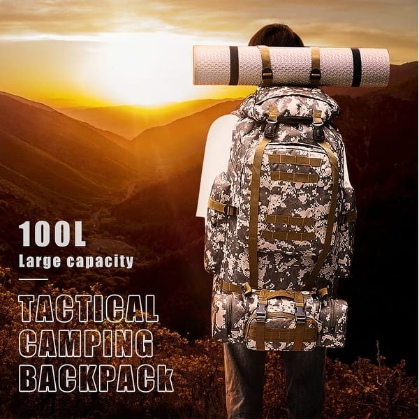Military Hiking Backpack Waterproof 80L/100L Military Tactical Backpack Waterproof Hiking Camping Trekking Rucksack Outdoor Trekking Backpack 100L Military Hiking Backpack Waterproof 80L/100L Military Tactical Backpack Waterproof Hiking Camping Trekking Rucksack Outdoor Trekking Backpack 100L